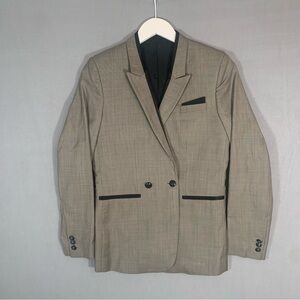The Kooples Tan and Black Blazer Structured Tailored Design Ladies Size 38 US 6
